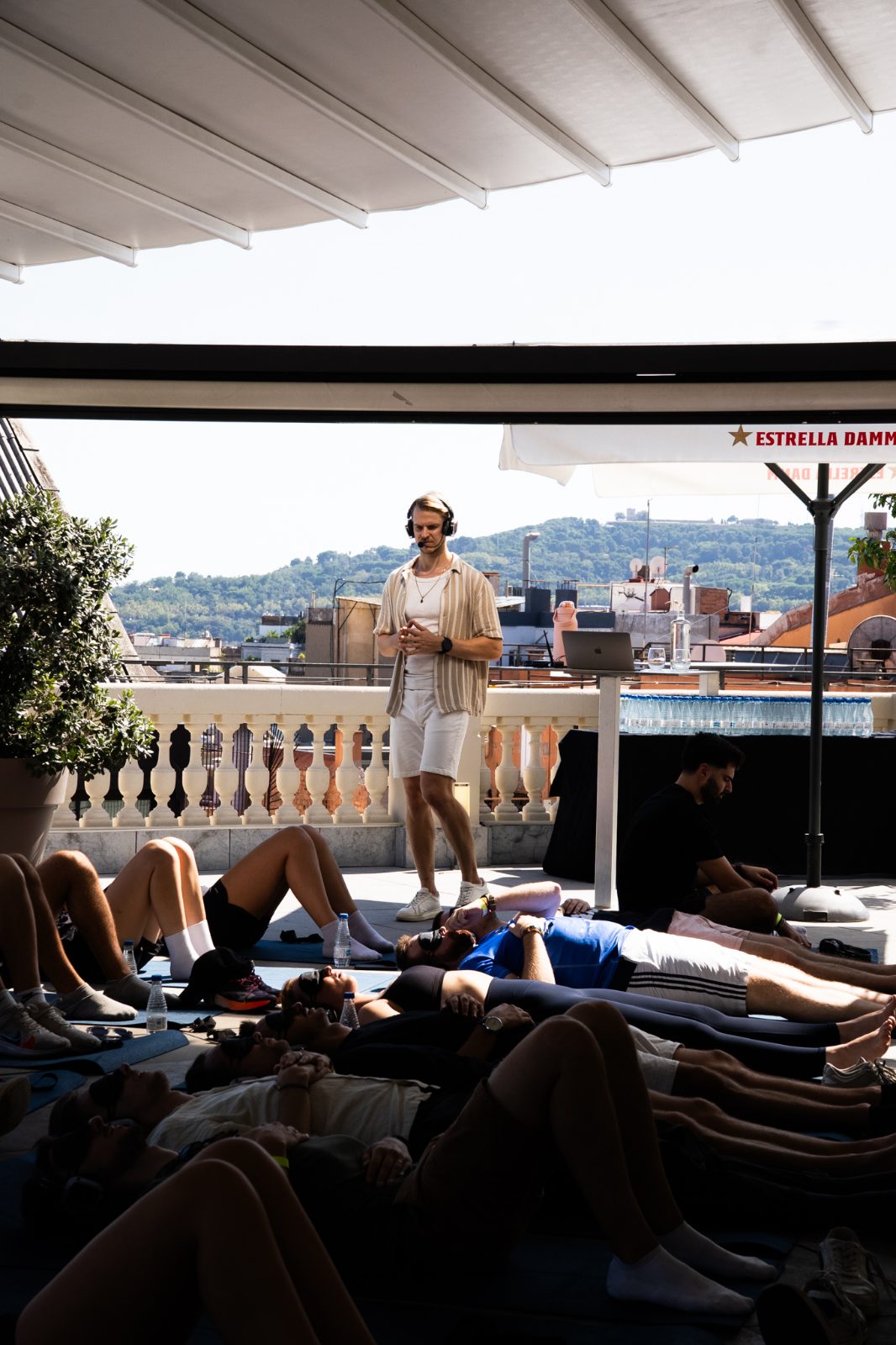 Sunrise rooftop yoga session produced by Casa Très